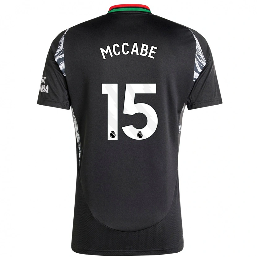 Danxen Kinder Katie Mccabe #15 Schwarz Auswärtstrikot Trikot 2024/25 T-Shirt