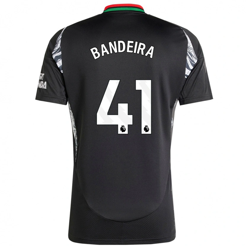 Danxen Kinder Mauro Bandeira #41 Schwarz Auswärtstrikot Trikot 2024/25 T-Shirt