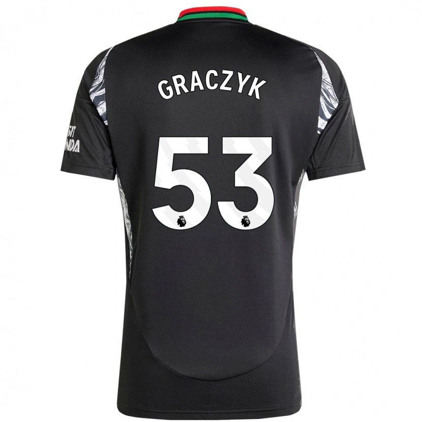 Danxen Kinder Hubert Graczyk #53 Schwarz Auswärtstrikot Trikot 2024/25 T-Shirt