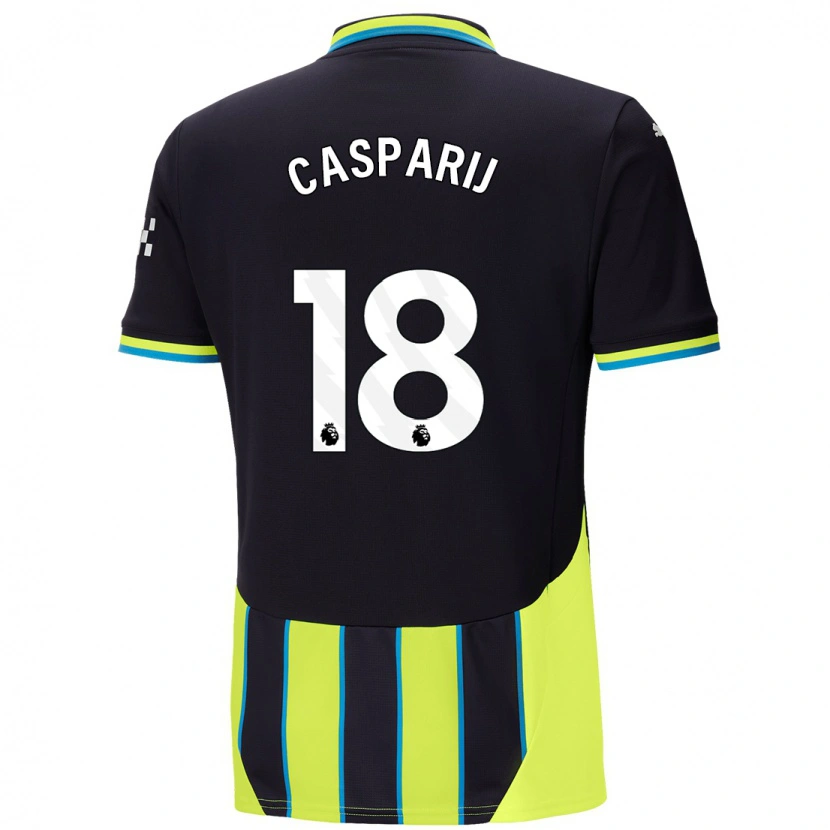 Danxen Kinder Kerstin Casparij #18 Blaugelb Auswärtstrikot Trikot 2024/25 T-Shirt