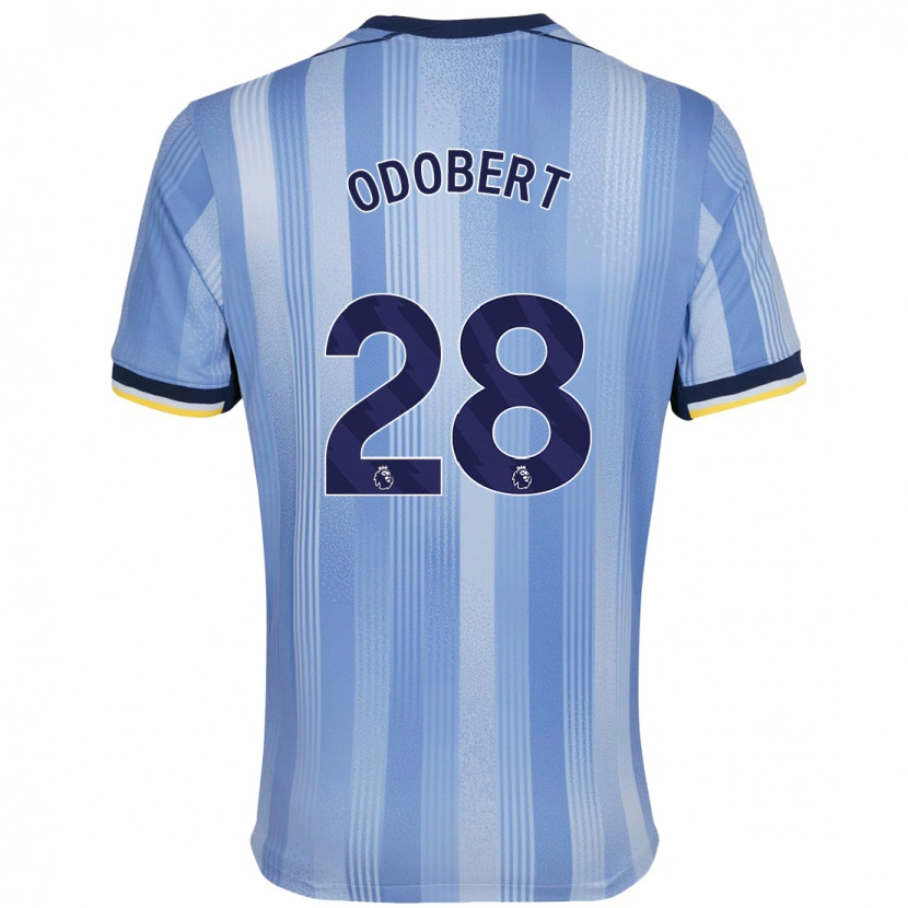 Danxen Kinder Wilson Odobert #28 Hellblau Auswärtstrikot Trikot 2024/25 T-Shirt