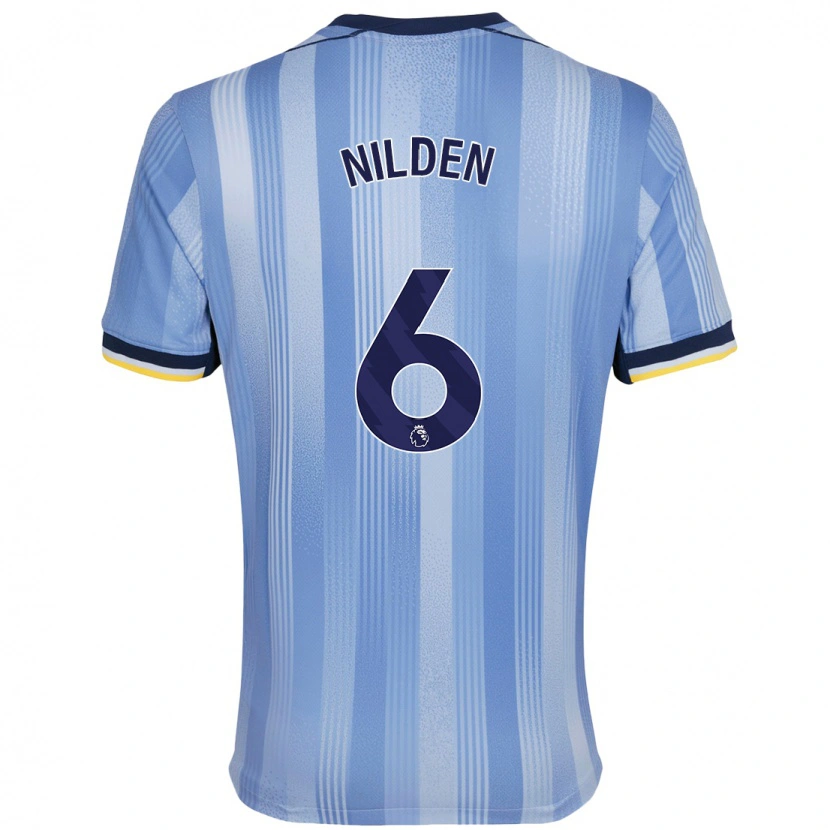 Danxen Kinder Amanda Nildén #6 Hellblau Auswärtstrikot Trikot 2024/25 T-Shirt