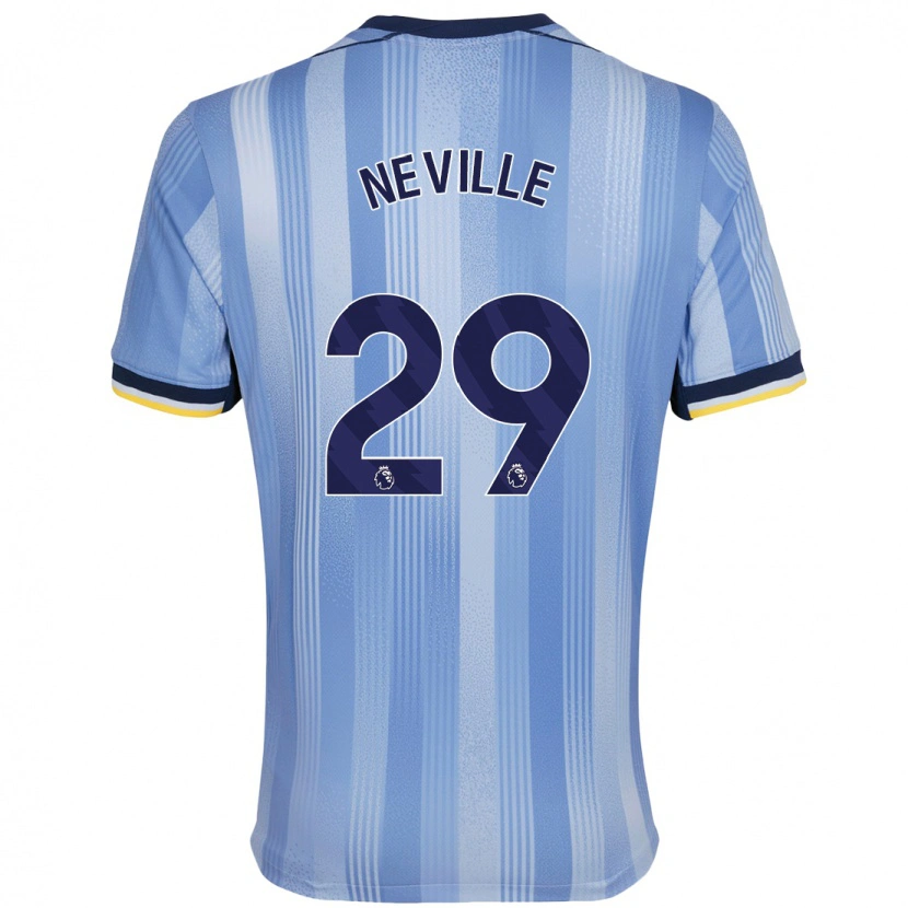 Danxen Kinder Ashleigh Neville #29 Hellblau Auswärtstrikot Trikot 2024/25 T-Shirt