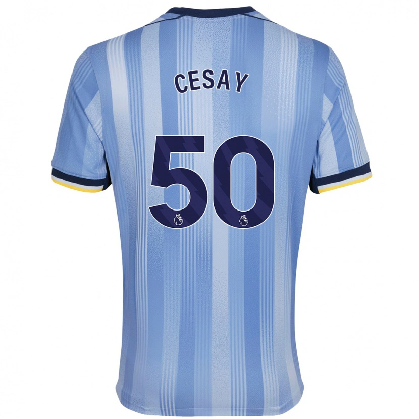 Danxen Kinder Kallum Cesay #50 Hellblau Auswärtstrikot Trikot 2024/25 T-Shirt