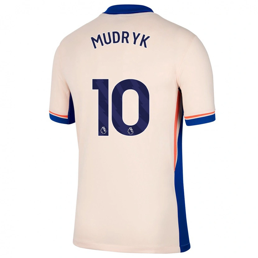 Danxen Kinder Mykhaylo Mudryk #10 Hellbeige Auswärtstrikot Trikot 2024/25 T-Shirt