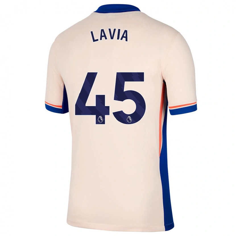 Danxen Kinder Roméo Lavia #45 Hellbeige Auswärtstrikot Trikot 2024/25 T-Shirt