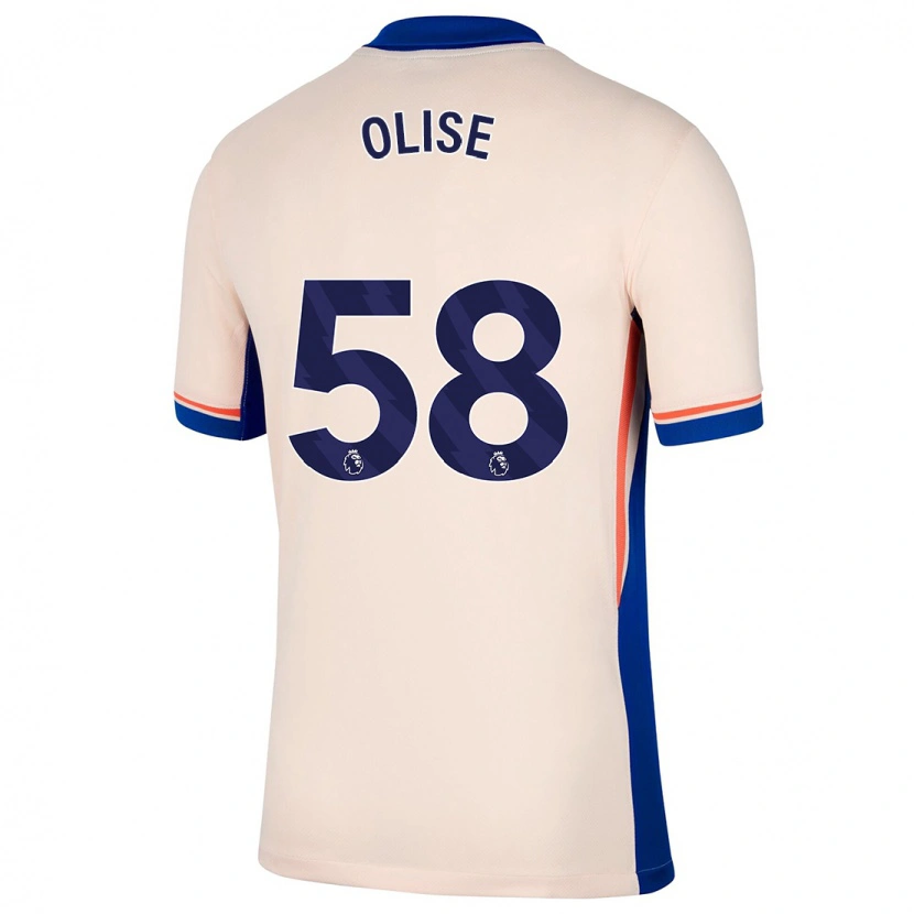 Danxen Kinder Richard Olise #58 Hellbeige Auswärtstrikot Trikot 2024/25 T-Shirt