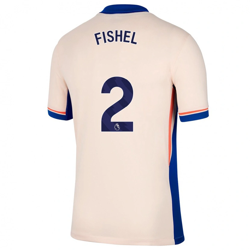 Danxen Kinder Mia Fishel #2 Hellbeige Auswärtstrikot Trikot 2024/25 T-Shirt