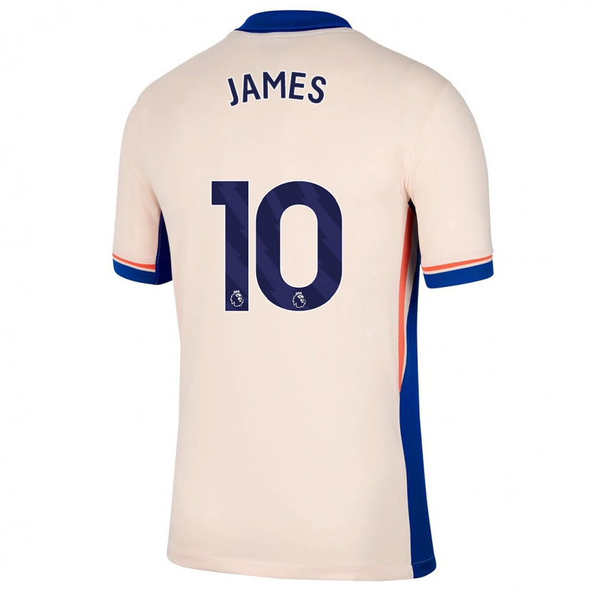 Danxen Kinder Lauren James #10 Hellbeige Auswärtstrikot Trikot 2024/25 T-Shirt