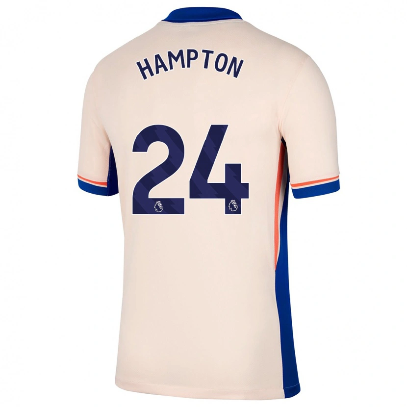 Danxen Kinder Hannah Hampton #24 Hellbeige Auswärtstrikot Trikot 2024/25 T-Shirt