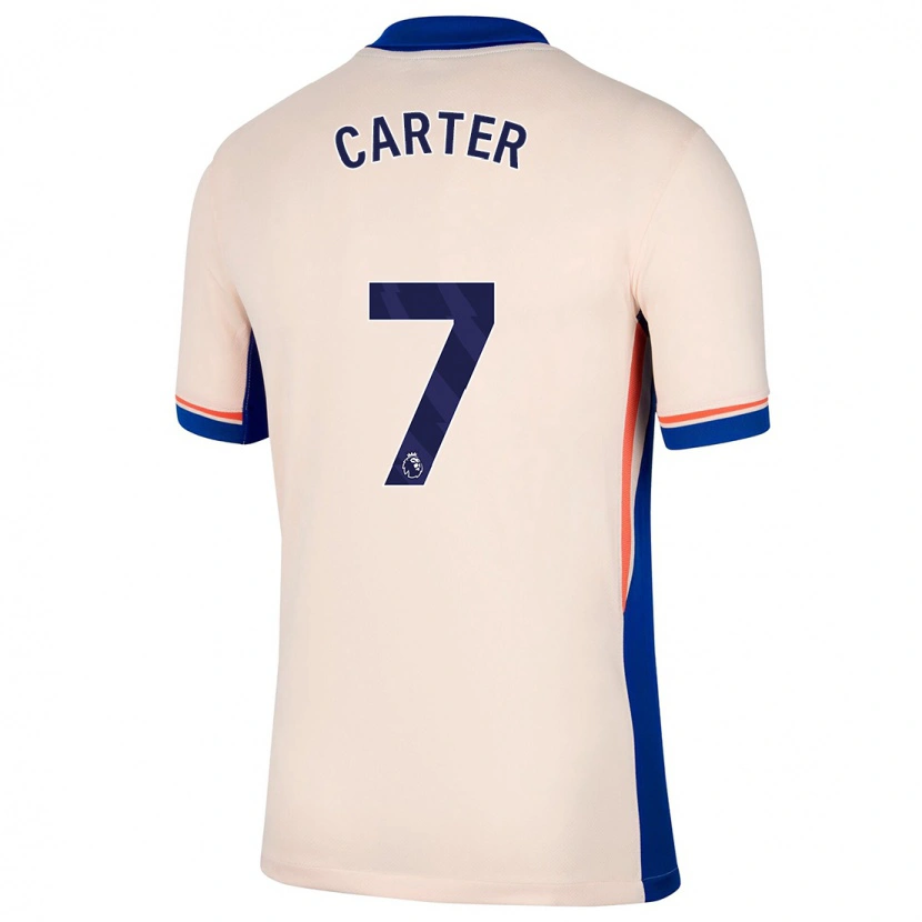 Danxen Kinder Jessica Carter #7 Hellbeige Auswärtstrikot Trikot 2024/25 T-Shirt