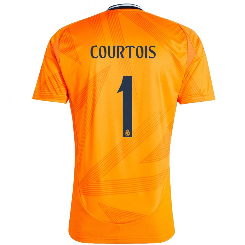 Danxen Kinder Thibaut Courtois #1 Orange Auswärtstrikot Trikot 2024/25 T-Shirt