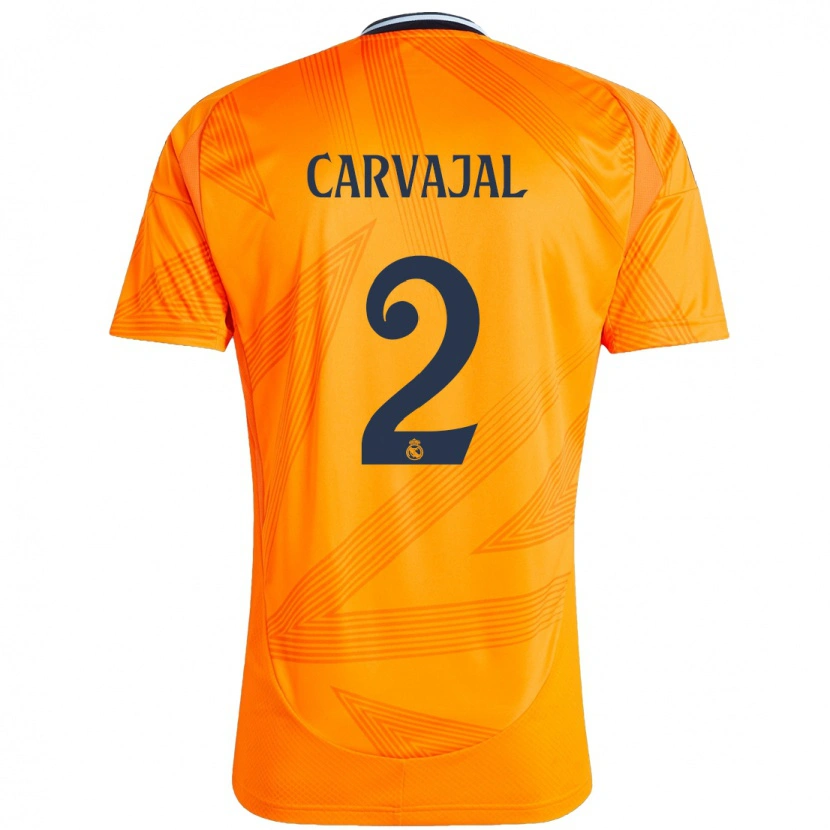 Danxen Kinder Daniel Carvajal #2 Orange Auswärtstrikot Trikot 2024/25 T-Shirt