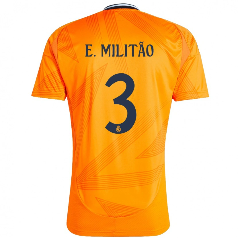 Danxen Kinder Éder Militão #3 Orange Auswärtstrikot Trikot 2024/25 T-Shirt