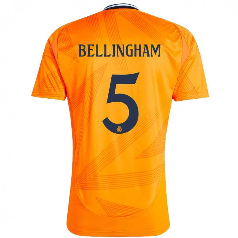 Danxen Kinder Jude Bellingham #5 Orange Auswärtstrikot Trikot 2024/25 T-Shirt