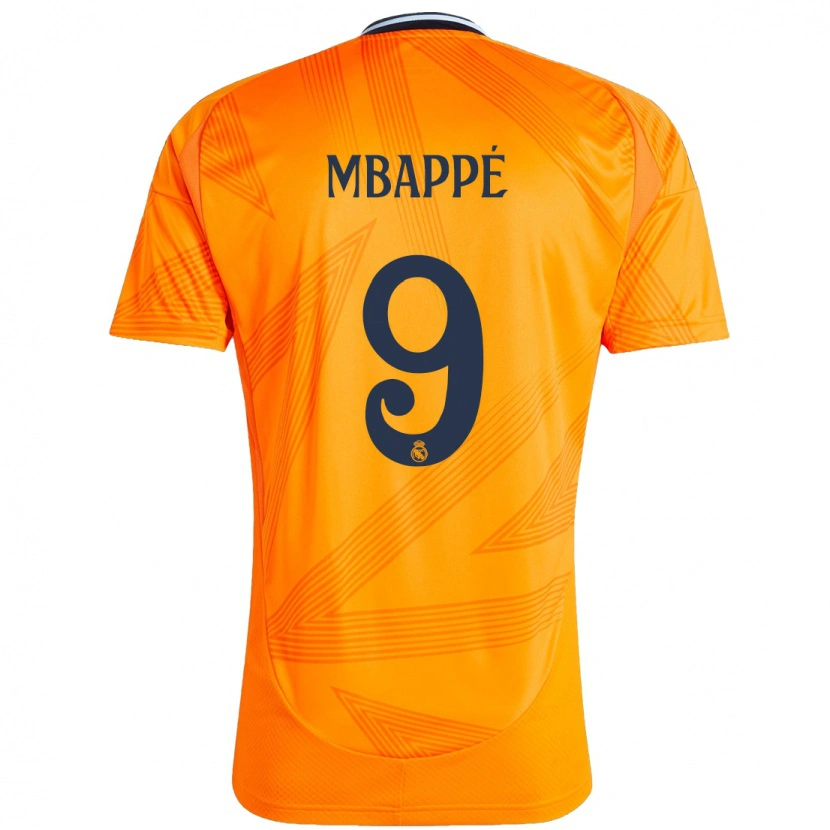 Danxen Kinder Kylian Mbappé #9 Orange Auswärtstrikot Trikot 2024/25 T-Shirt