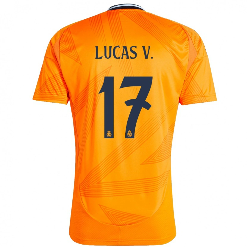 Danxen Kinder Lucas Vázquez #17 Orange Auswärtstrikot Trikot 2024/25 T-Shirt