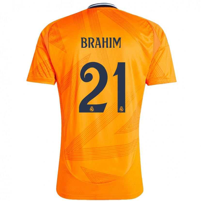 Danxen Kinder Brahim Díaz #21 Orange Auswärtstrikot Trikot 2024/25 T-Shirt