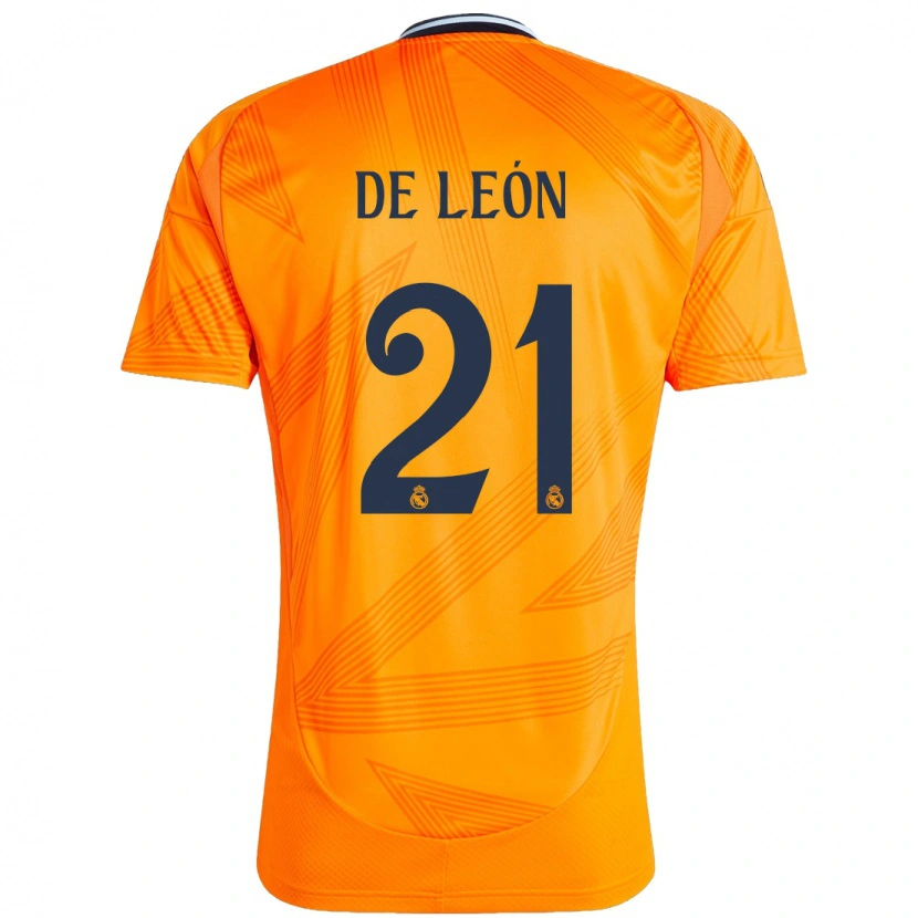Danxen Kinder Jeremy De León #21 Orange Auswärtstrikot Trikot 2024/25 T-Shirt