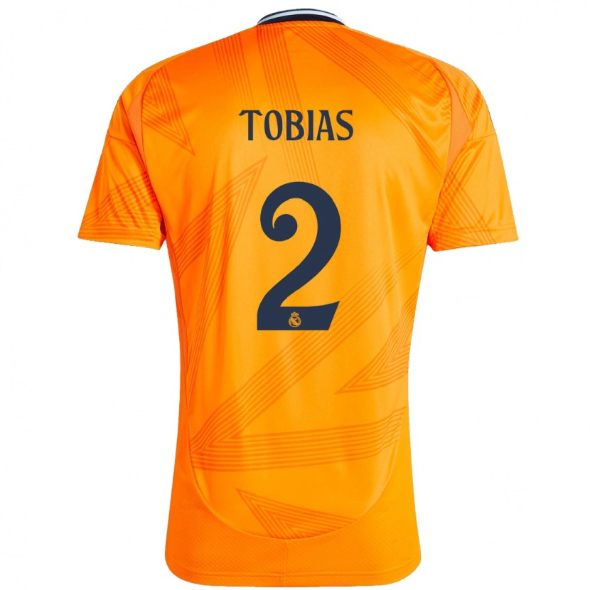Danxen Kinder Vinícius Tobias #2 Orange Auswärtstrikot Trikot 2024/25 T-Shirt