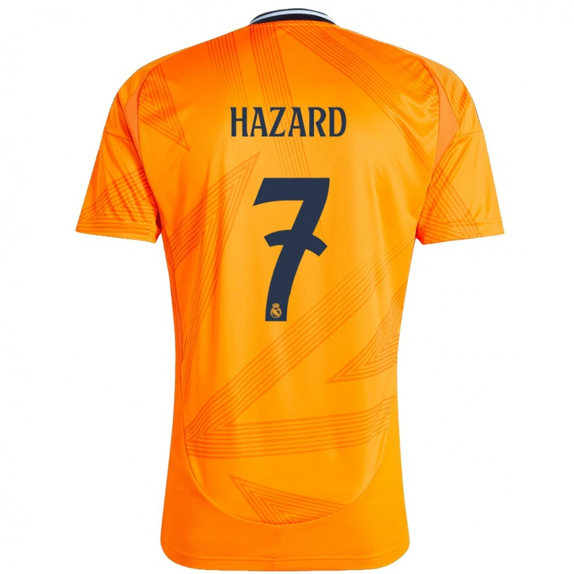 Danxen Kinder Eden Hazard #7 Orange Auswärtstrikot Trikot 2024/25 T-Shirt