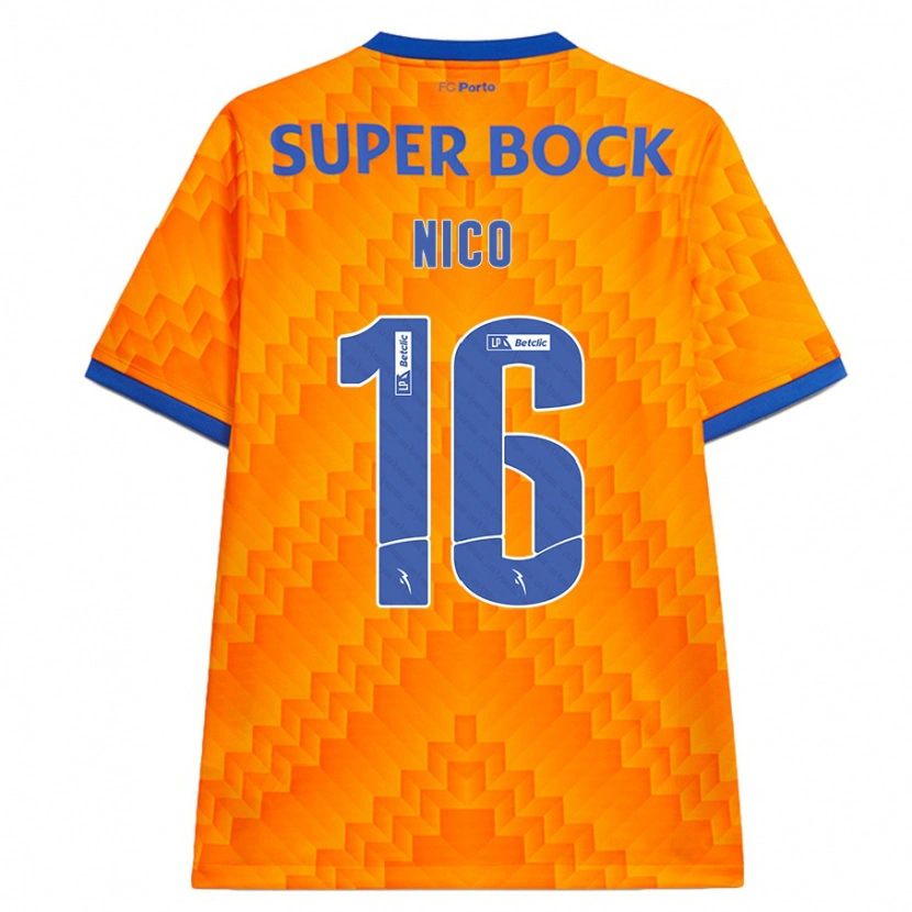 Danxen Kinder Nico González #16 Orange Auswärtstrikot Trikot 2024/25 T-Shirt