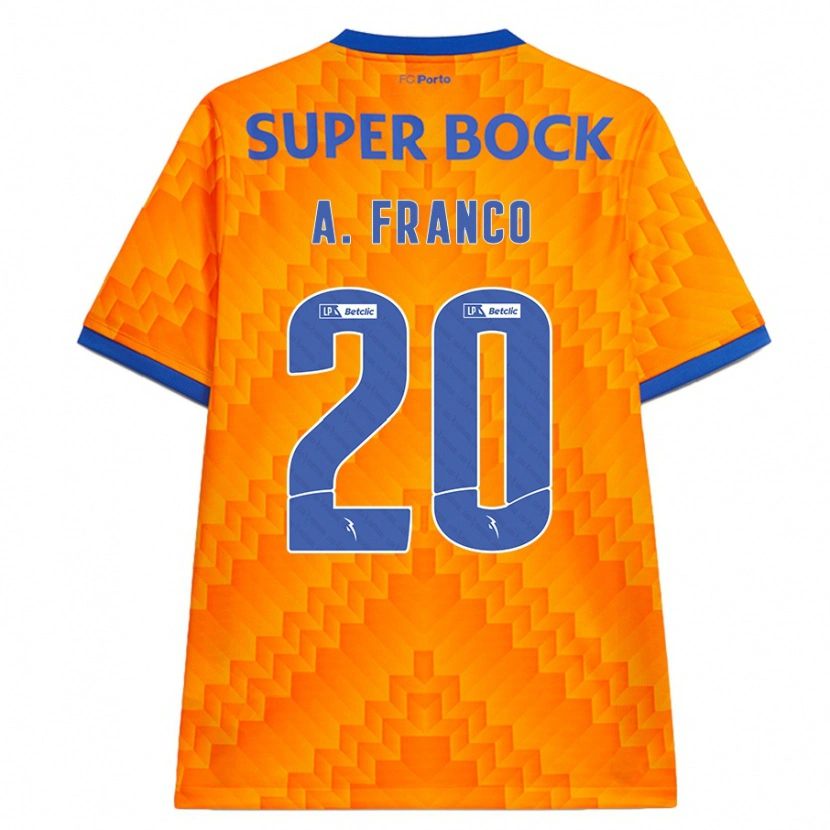 Danxen Kinder André Franco #20 Orange Auswärtstrikot Trikot 2024/25 T-Shirt