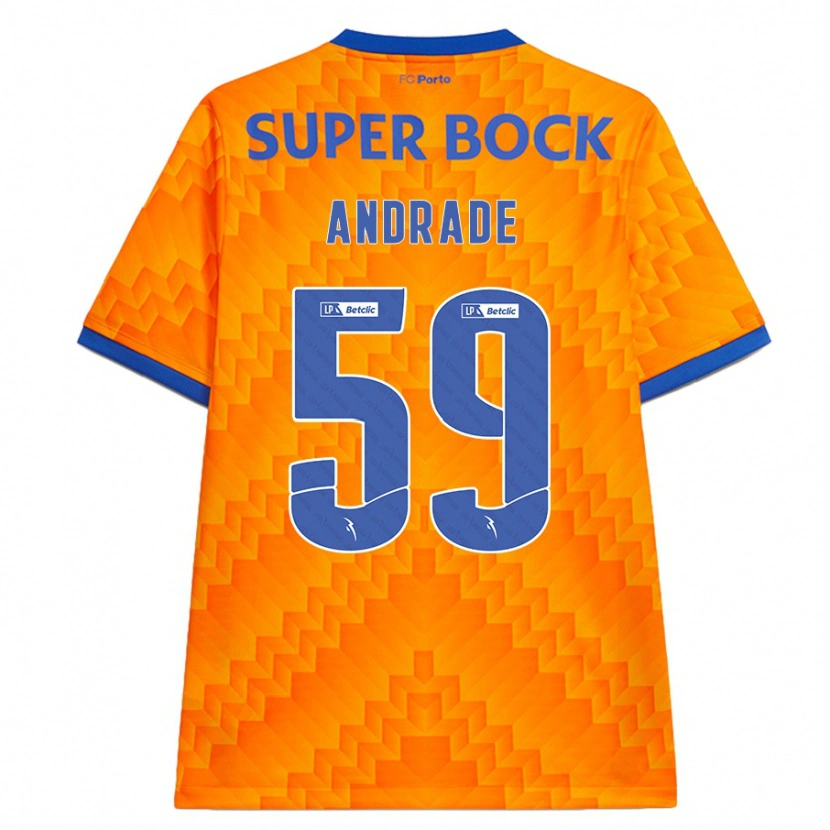 Danxen Kinder Tiago Andrade #59 Orange Auswärtstrikot Trikot 2024/25 T-Shirt