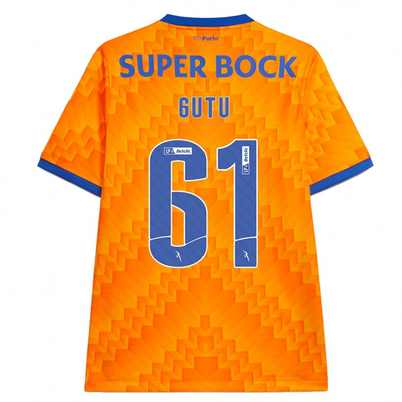 Danxen Kinder Denis Gutu #61 Orange Auswärtstrikot Trikot 2024/25 T-Shirt