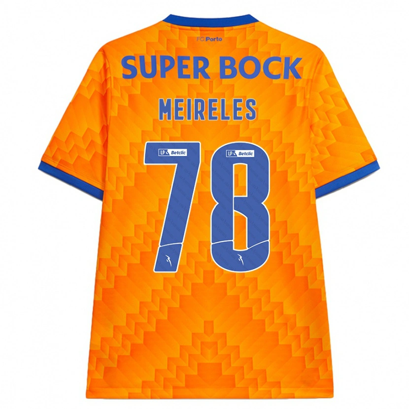 Danxen Kinder Jorge Meireles #78 Orange Auswärtstrikot Trikot 2024/25 T-Shirt