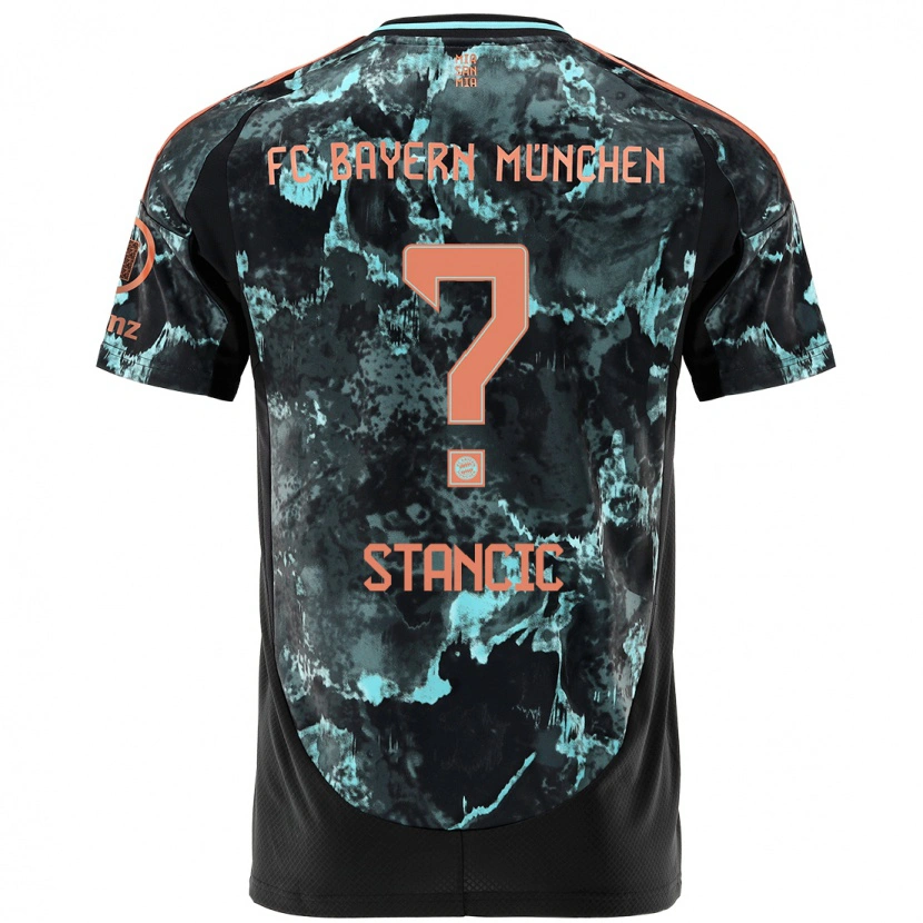 Danxen Kinder Luca Stancic #0 Schwarz Auswärtstrikot Trikot 2024/25 T-Shirt