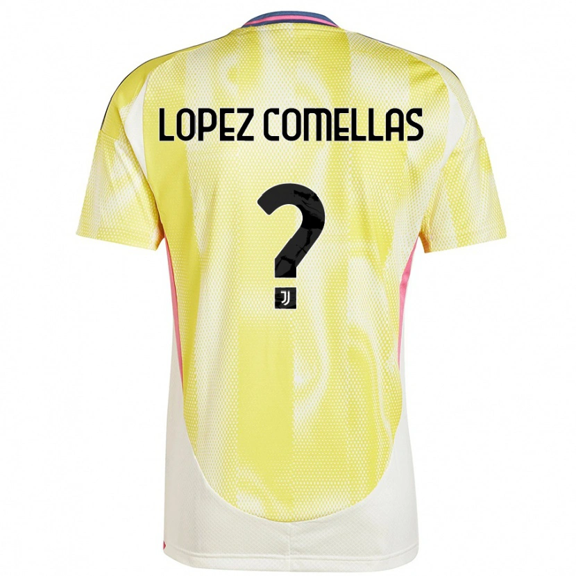 Danxen Kinder Ivan Lopez Comellas #0 Solargelb Auswärtstrikot Trikot 2024/25 T-Shirt