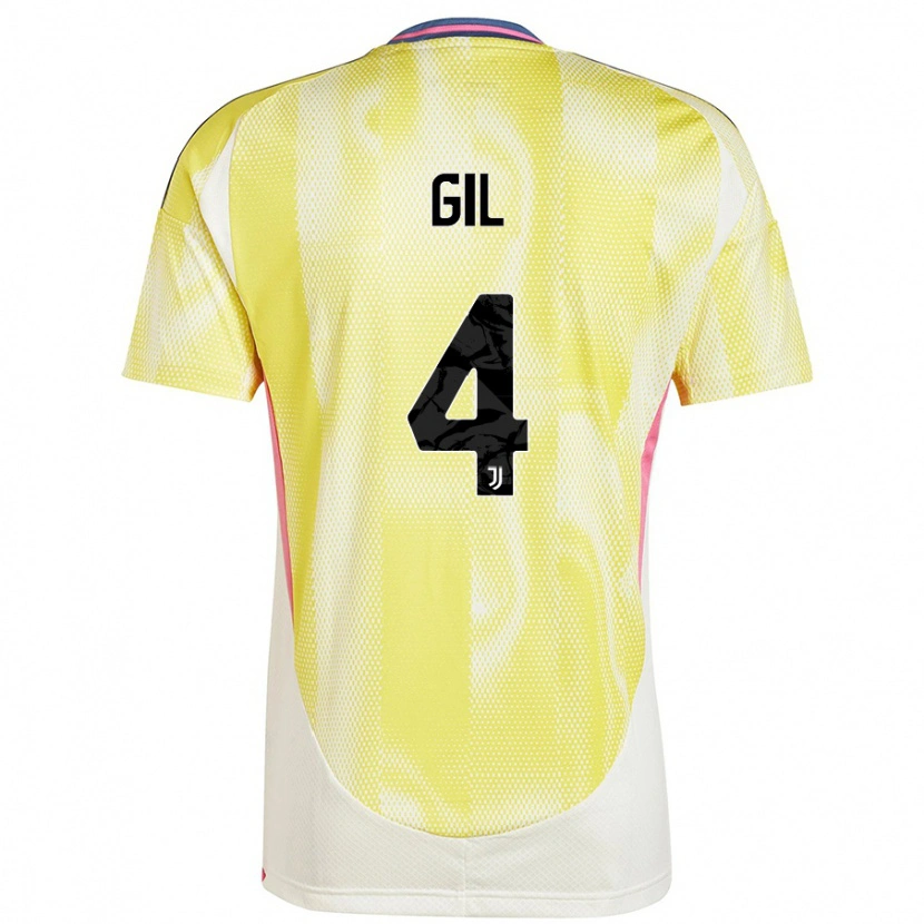 Danxen Kinder Javier Gil #4 Solargelb Auswärtstrikot Trikot 2024/25 T-Shirt