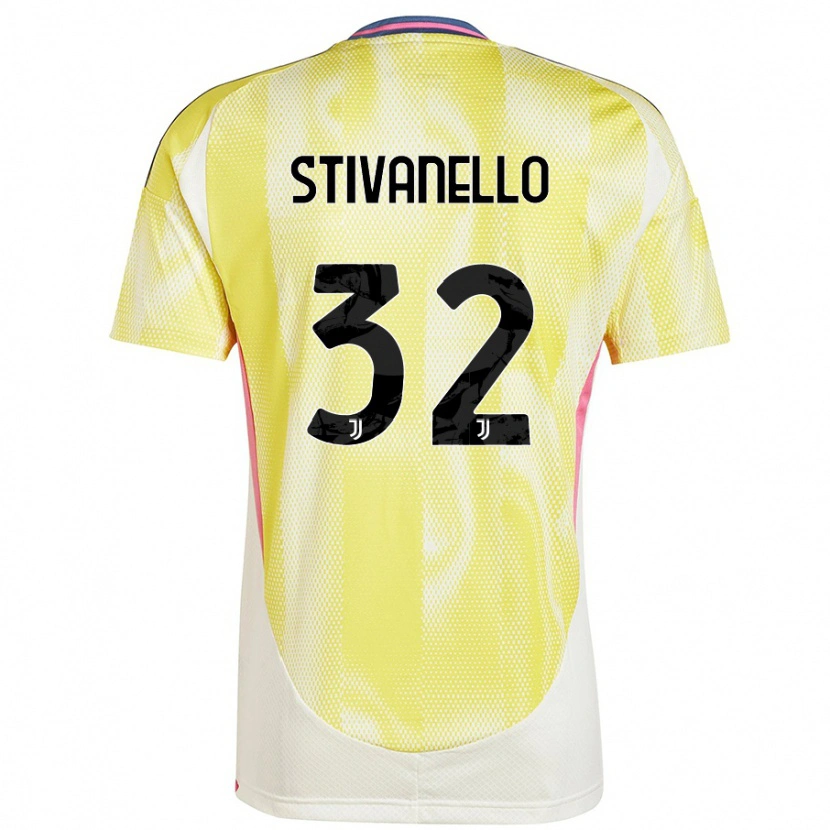 Danxen Kinder Riccardo Stivanello #32 Solargelb Auswärtstrikot Trikot 2024/25 T-Shirt