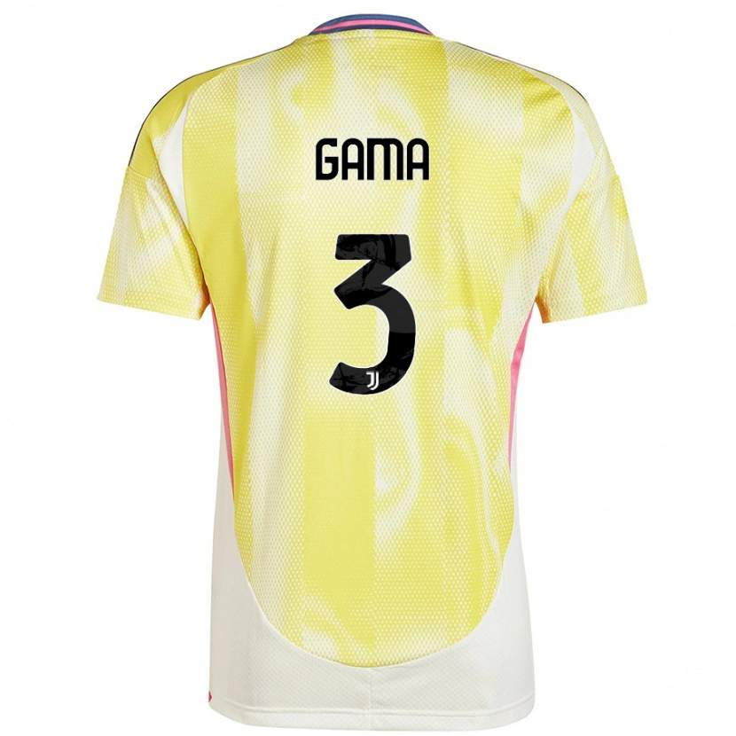 Danxen Kinder Sara Gama #3 Solargelb Auswärtstrikot Trikot 2024/25 T-Shirt