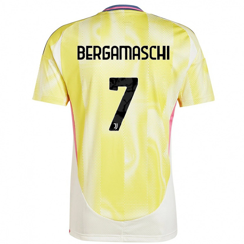 Danxen Kinder Valentina Bergamaschi #7 Solargelb Auswärtstrikot Trikot 2024/25 T-Shirt