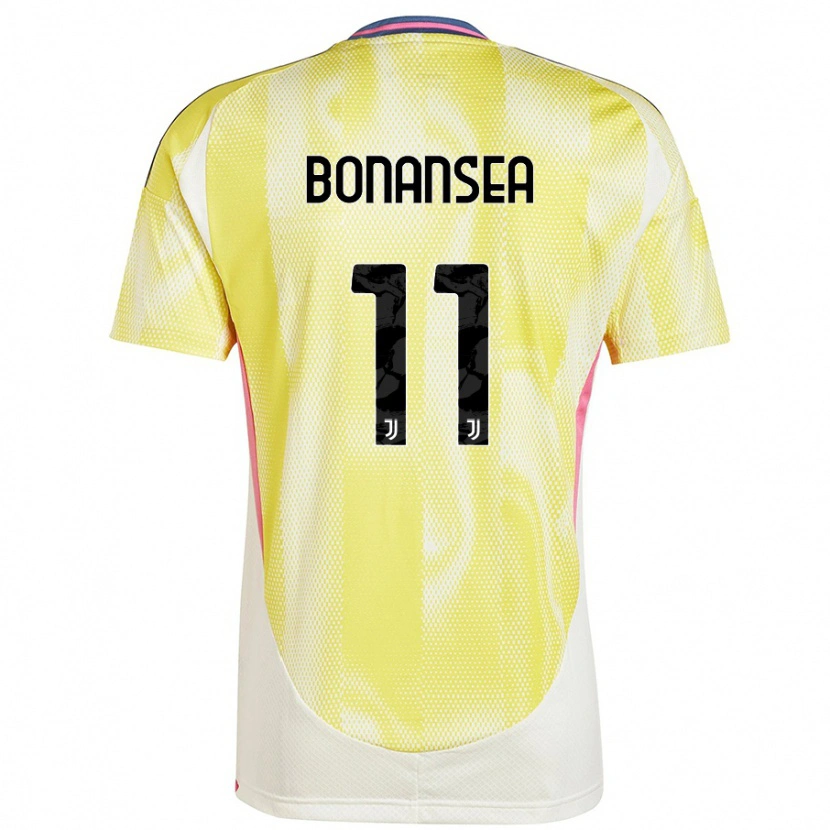 Danxen Kinder Barbara Bonansea #11 Solargelb Auswärtstrikot Trikot 2024/25 T-Shirt