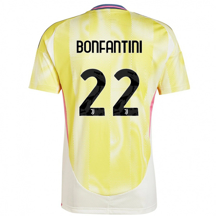Danxen Kinder Agnese Bonfantini #22 Solargelb Auswärtstrikot Trikot 2024/25 T-Shirt