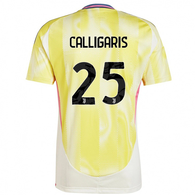 Danxen Kinder Viola Calligaris #25 Solargelb Auswärtstrikot Trikot 2024/25 T-Shirt