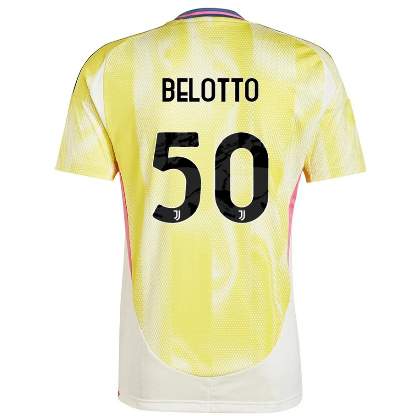 Danxen Kinder Soledad Belotto #50 Solargelb Auswärtstrikot Trikot 2024/25 T-Shirt