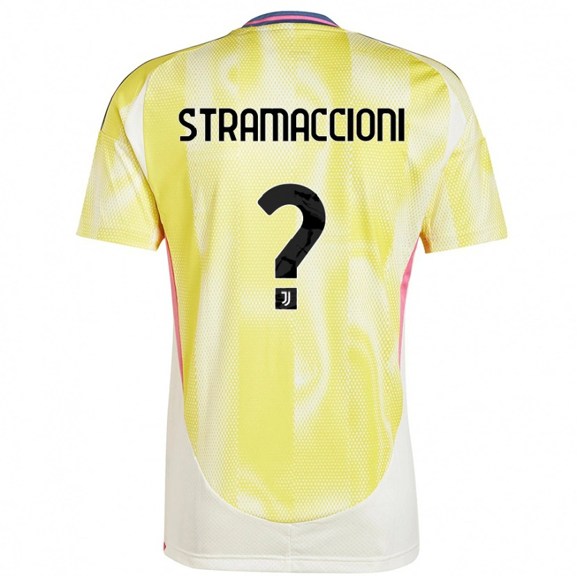 Danxen Kinder Diego Stramaccioni #0 Solargelb Auswärtstrikot Trikot 2024/25 T-Shirt