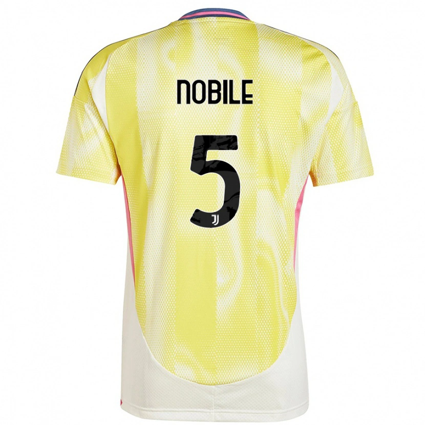 Danxen Kinder Riccardo Nobile #5 Solargelb Auswärtstrikot Trikot 2024/25 T-Shirt