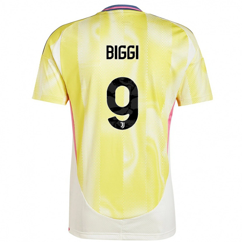 Danxen Kinder Silvano Biggi #9 Solargelb Auswärtstrikot Trikot 2024/25 T-Shirt