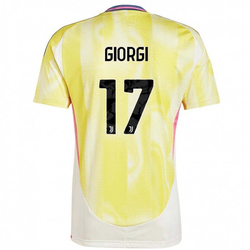 Danxen Kinder Lorenzo Giorgi #17 Solargelb Auswärtstrikot Trikot 2024/25 T-Shirt