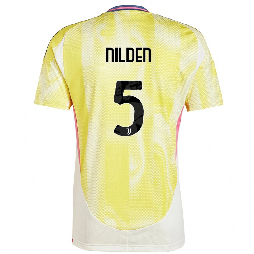 Danxen Kinder Amanda Nilden #5 Solargelb Auswärtstrikot Trikot 2024/25 T-Shirt