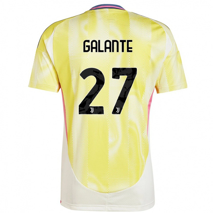 Danxen Kinder Tommaso Galante #27 Solargelb Auswärtstrikot Trikot 2024/25 T-Shirt