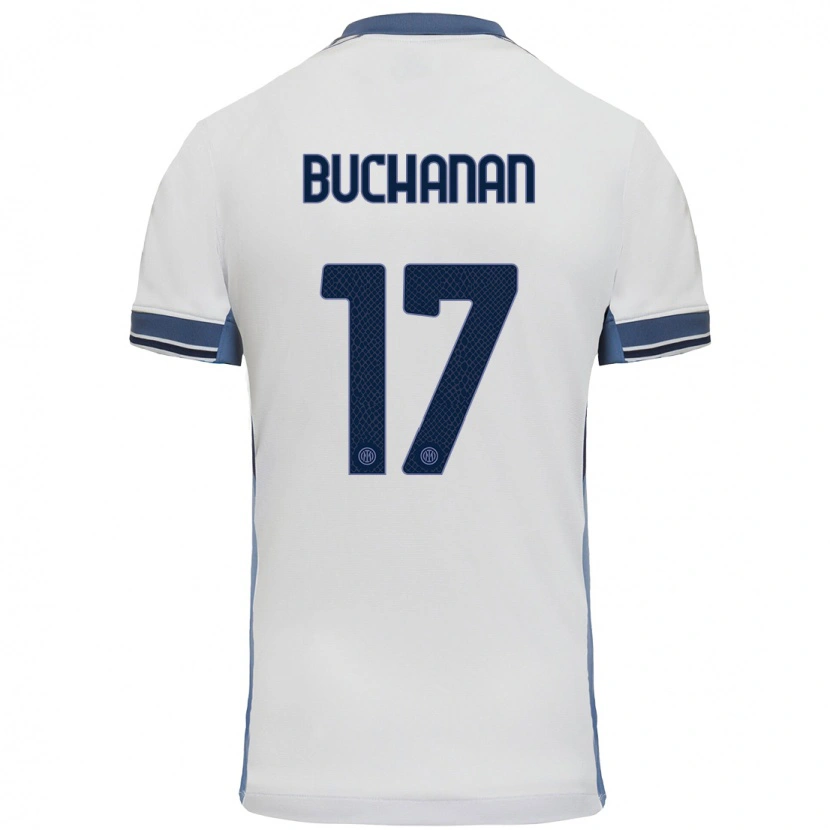 Danxen Kinder Tajon Buchanan #17 Weißgrau Auswärtstrikot Trikot 2024/25 T-Shirt