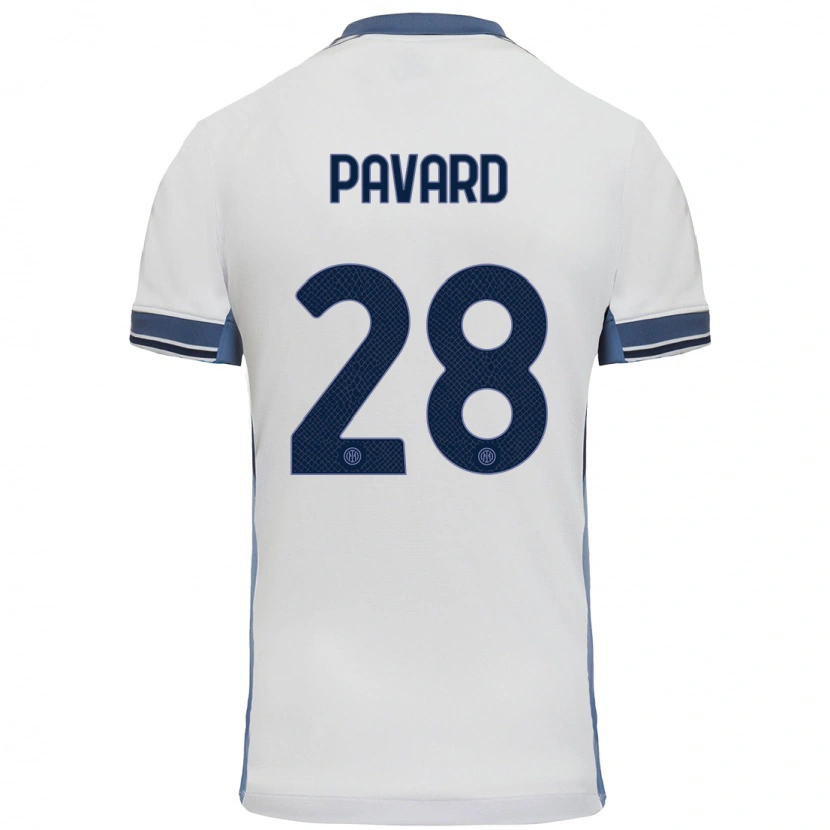 Danxen Kinder Benjamin Pavard #28 Weißgrau Auswärtstrikot Trikot 2024/25 T-Shirt