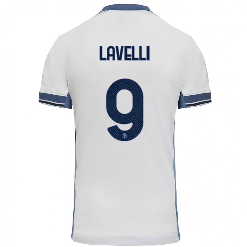 Danxen Kinder Matteo Lavelli #9 Weißgrau Auswärtstrikot Trikot 2024/25 T-Shirt