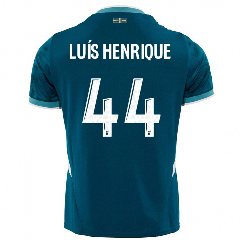 Danxen Kinder Luis Henrique #44 Türkisblau Auswärtstrikot Trikot 2024/25 T-Shirt